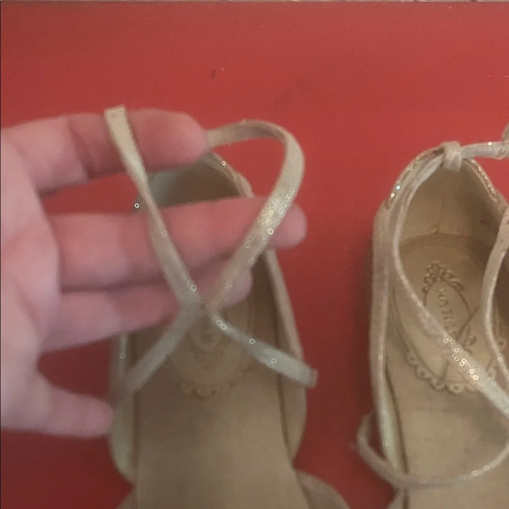 Joyfolie Sparkling Gold Sandals - Picture 11 of 12
